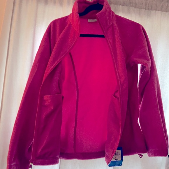NWT Columbia super cute &warm pink fleece full zip coat size Sm - Picture 7 of 9